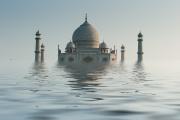 Early monsoon rains inundate the Taj Mahal
