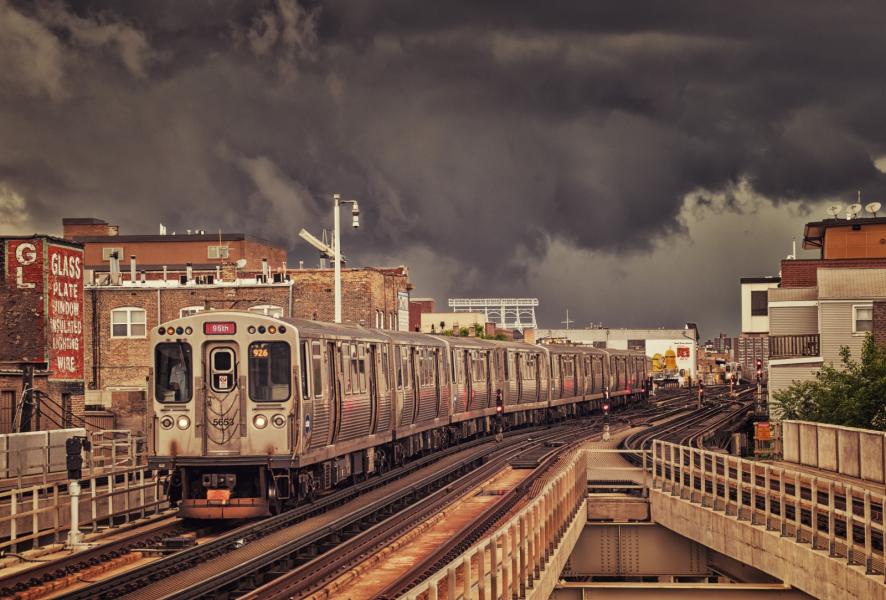 The Chicago Transit Authorities North-South Red Line trains covers 24 miles and operate 24 hrs a day - one of only 5 systems in the US to do so.