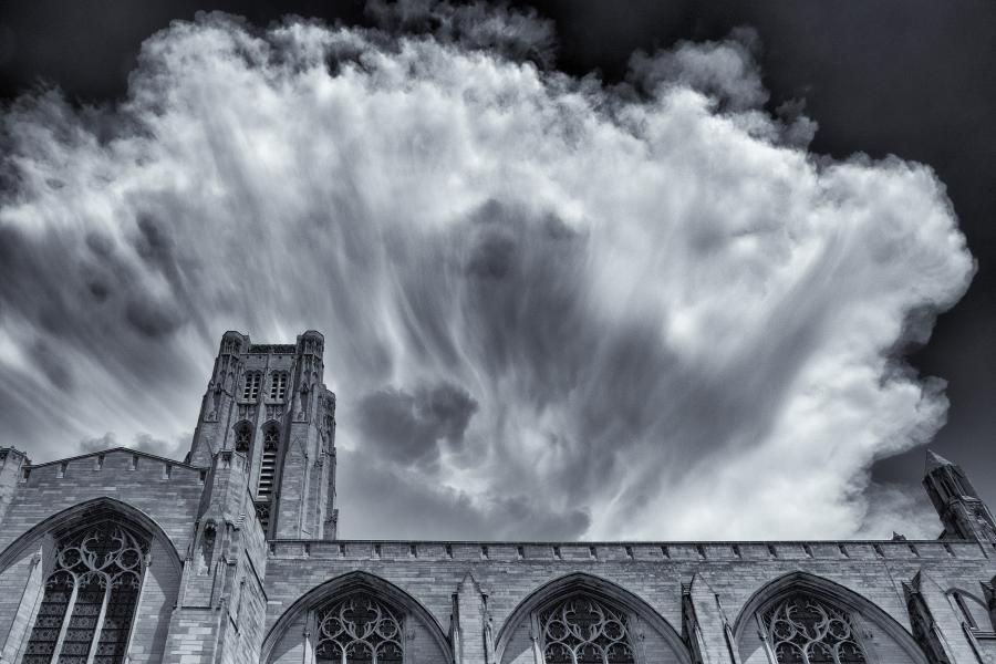 Ominous Storm Cloud over Rockefellar Chapel.