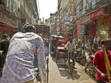A street scene from a rickshaw, Jaipur, India