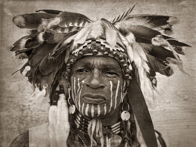 Portrait of a Blackfoot Indian.