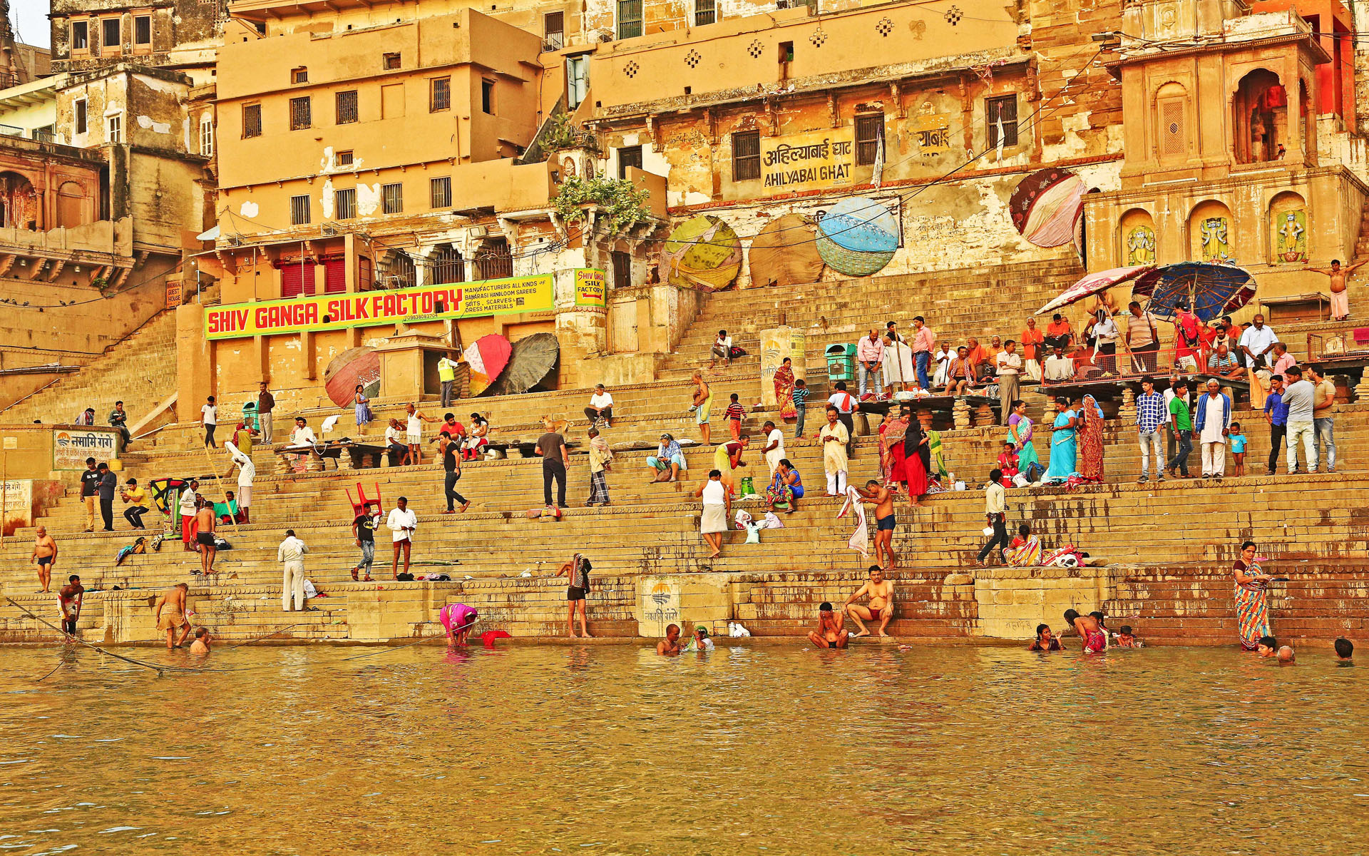 Bathing in the Holy Waters of the Ganges, Varanasi, India