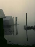 Boathouse in the Fog