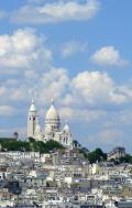 View of Sacre Coeur, Spring day in Paris