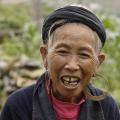 A Portrait of An Eldery H'mong Minority Woman, Sapa, Vietnam