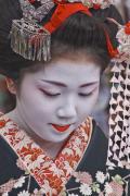 Portrait of An Apprentice Geisha, Kitano Tenmangu, Kyoto, Japan