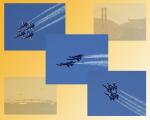 Blue Angels Do Wing Over in Tight Diamond Formation, SF