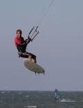 Up in the Air, Kitesurfing at the Shoreline, Seal Park, CA